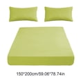 thumbnail image 3 of Fitted Sheet for Double Bed Deep Pocket Non Slip Fixed Bed Cover | Stretchable Mattress Protector with Elastic All Around | Soft Polyester Knit Fabric for Home Bedroom Sleeping, 3 of 6