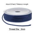 thumbnail image 2 of Unique Bargains Twisted Nylon Twine Thread Beading Cord 3mm 7M/23 Feet Extra Strong Braided Nylon String, Dark Blue, 2 of 6