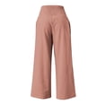 thumbnail image 5 of Timegard Beach Pants for Women Wide Leg Ruched High Waisted Smocked Flowy Summer Casual Loose Trousers, 5 of 5