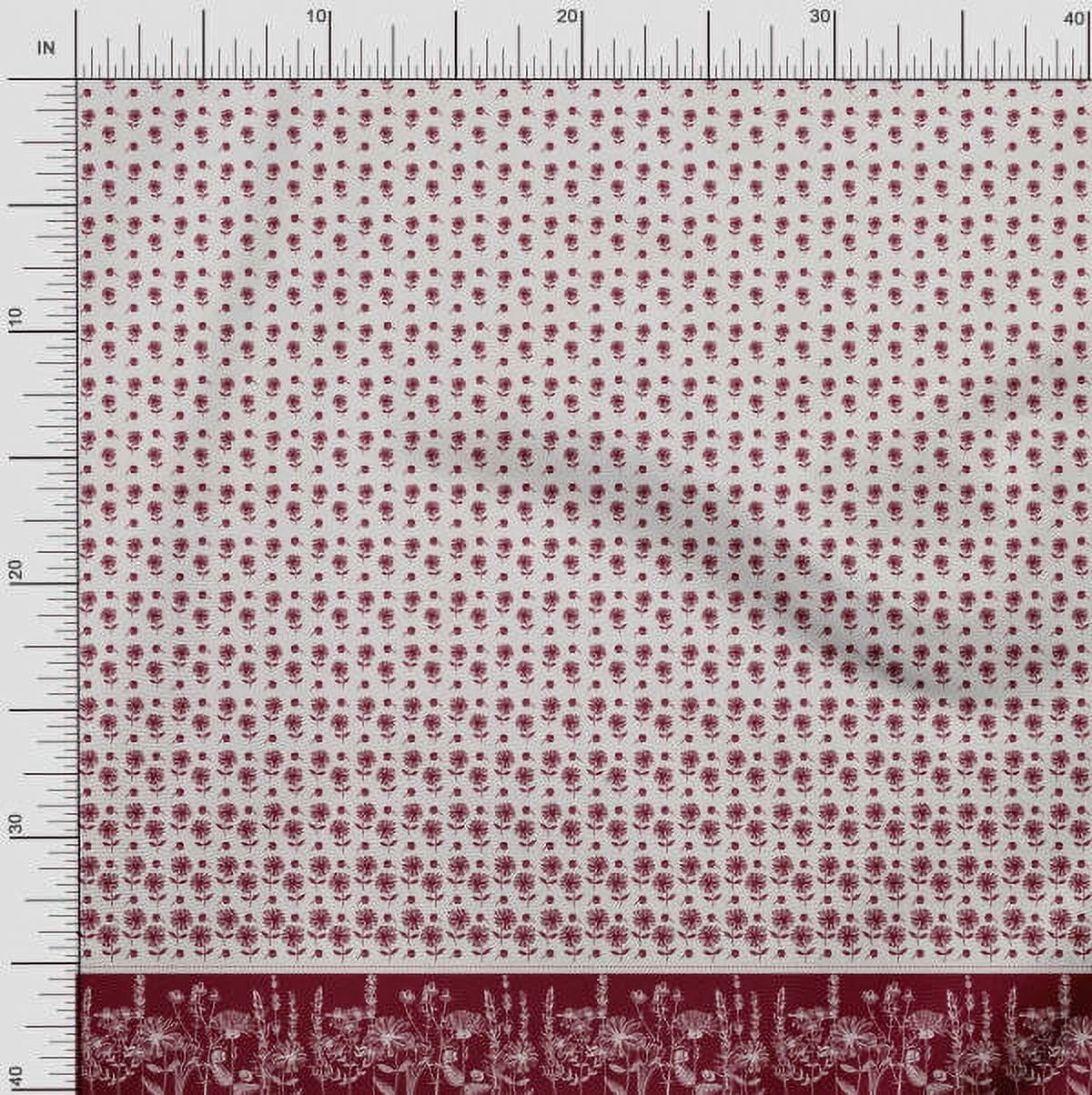 Soimoi Rayon Fabric Bud & Floral Panel Print Sewing Fabric Yard 42 Inch Wide