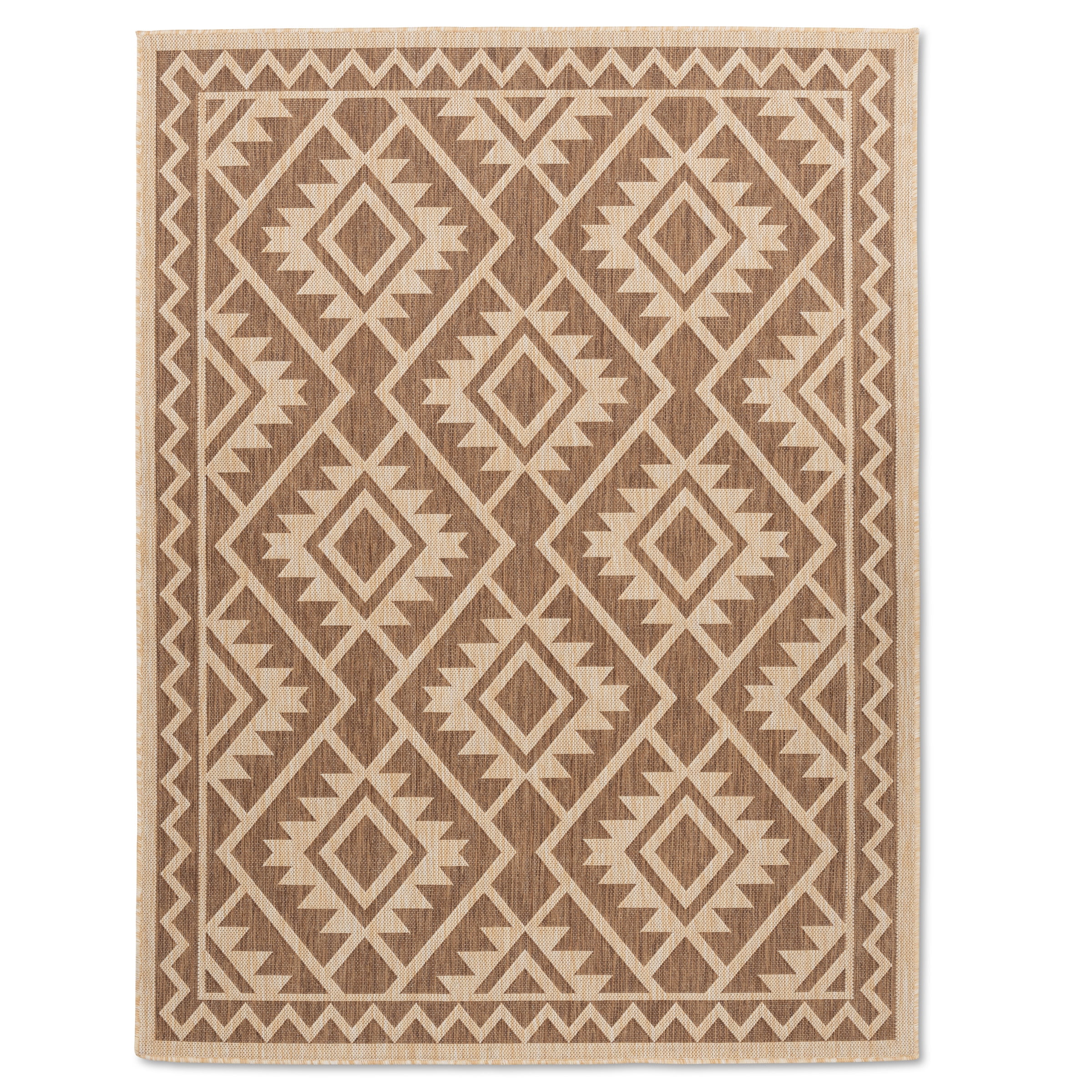 Erbanica Tapis Intérieur Extérieur à Séchage Rapide Crème Dorée Marocain