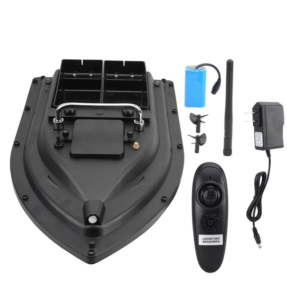 Bateau Appât à Double Moteurs, Bateau Appât RC, Bateau de Pêche Télécommandé, pour les Passionnés de Pêche Plus Stable Pêcheurs Durable Prise US, Prise EU