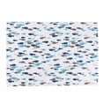 thumbnail image 1 of 4 Pcs Serviettes Table Souper Serviette Coton Bleu Poisson Imprimé Serviettes en Tissu pour Mariage Maison Fête, 1 of 7