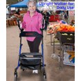 thumbnail image 2 of Bangeran BreezeStride Rolling Walkers for seniors with seat, 8” Non-Pneumatic Tire Wheels, Compact Folding Design for Seniors, Upright Rollator, Blue, 2 of 7