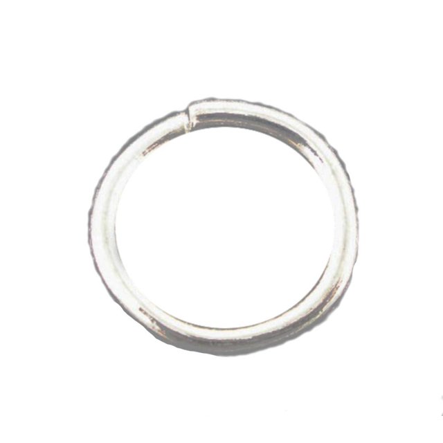 HDSupplies 200 Pieces - 8mm Jump Rings Bright Silver Tone - 16 Gauge