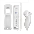 thumbnail image 1 of Télécommande Motion Plus Intégrée Compatible pour Manette Nintendo Wii, Ensemble Nunchuck, Manette de Jeu Sans Fil Bluetooth avec Étui en Silicone, 1 of 10