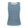 thumbnail image 4 of Dealovy Womens Tank Tops Summer Sleeveless Crew Neck Slim Fitted Striped Print Basic Tees Shirts, 4 of 5