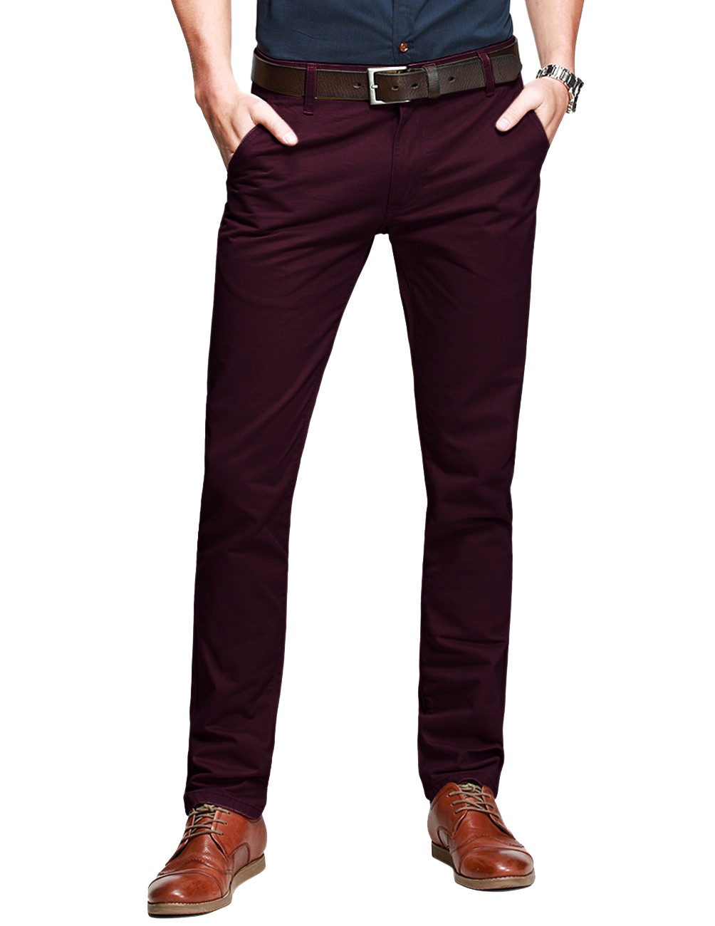 Matchstick Men's Casual Comfy Elastic Pants