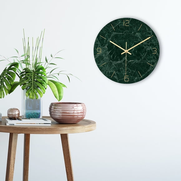 Horloge Murale en Acrylique pour Salon / Motif Pierre / Fini Lustré Sans Cadre / Mouvement Quartz Silencieux / Montre Décorative Moderne / 11,8 X 11,8 Po / Pile Non Incluse