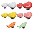 thumbnail image 2 of Xingzhi 3pack/lot Colorful Heart And Fish Shaped Handle For Wardrobe Cabinet Easy To Install And Operate White large size, 2 of 6