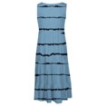 thumbnail image 4 of SMihono Robes d'Été Bohémiennes pour Femmes Grande Taille Mode Décontractée Sexy Col Carré Imprimé Robes d'Été Sans Manches Robe Pull, 4 of 5