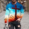 thumbnail image 2 of T-shirts pour Hommes Lot T-Shirts pour Hommes de Rue Tendance Croyance Imprimé Col Rond Manches Courtes T-Shirts à Manches pour Hommes T-Shirts Blancs pour Hommes T-Shirts à Col en V Hommes en Solde Noir TG, 2 of 5
