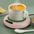 thumbnail image 1 of USB Cup Warmer under $5! CQCYD USB Cup Warmer, Temperature Control Mug Warmer, 3 Heat Setting Coffee Warmer for Desk, Office, Home, Computer, Portable Beverage Heater, 1 of 6