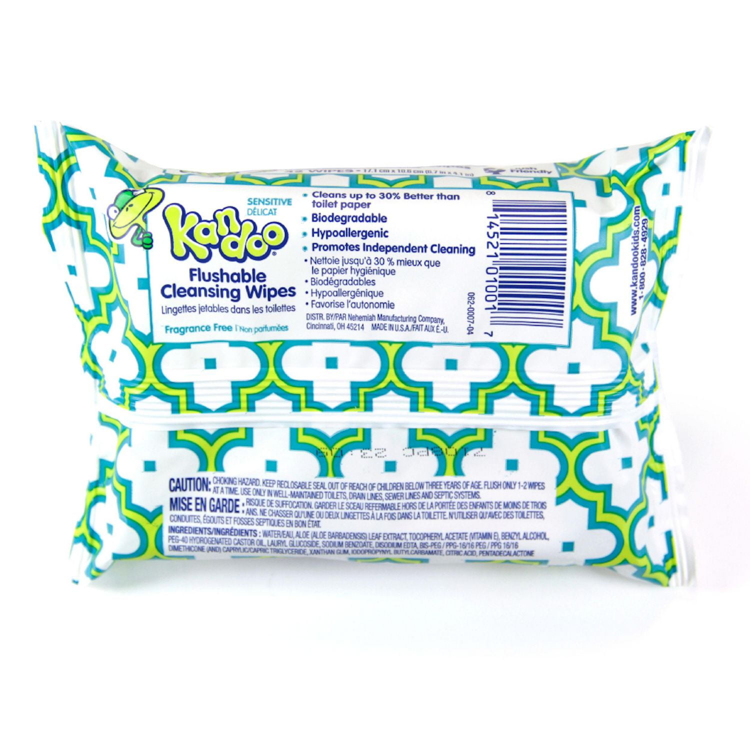 Kandoo Lingettes pour Peau Sensible Jetables dans les Toilettes