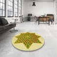 thumbnail image 4 of Ahgly Company Machine Washable Indoor Square Transitional Dark Golden Rod Brown Area Rugs, 8' Square, 4 of 7