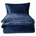 thumbnail image 2 of Swift Home Solid Crushed Velvet Duvet Cover Set, 2 of 3