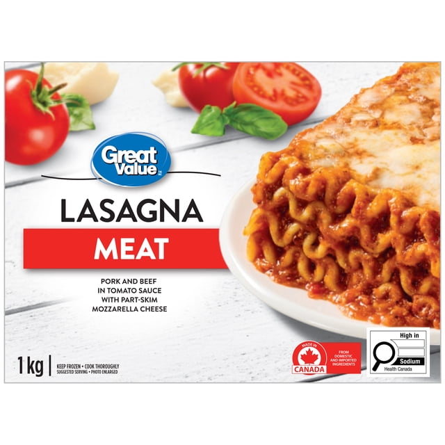 Great Value Meat Lasagna, 1 kg