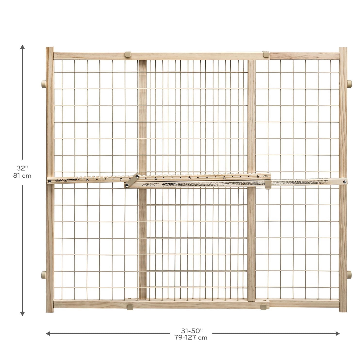 Barrière de sécurité réglable Evenflo Position & Lock pour bébé et animal de compagnie (31 à 50 pouces de large)