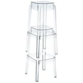 thumbnail image 2 of Compamia Fox 30" Polycarbonate Patio Bar Stool in Transparent Amber, 2 of 3