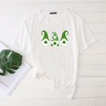 thumbnail image 2 of Pxiakgy Vente de Liquidation! T-Shirt de la Saint-Patrick pour Femmes Gnomes Mignons T-Shirt Imprimé Trèfle Manches Courtes T-Shirts Graphiques Hauts Femmes Manches Courtes Col Rond Mode Décontractée Chemise Blanche TG, 2 of 4