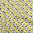 thumbnail image 1 of oneOone Polyester Lycra Yellow Fabric Abstracts Sewing Material Print Fabric By The Yard 56 Inch Wide, 1 of 4