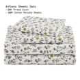 thumbnail image 3 of Beautiful Botanical 4-Piece Percale White Sheet Set, Double by Drew Barrymore, 3 of 5