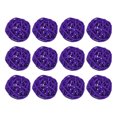 thumbnail image 1 of Unique Bargains 12 Pcs Wicker Rattan Balls Decorative Balls 1.2Inch for Vase Fillers ,Wedding ,Party ,Dark Purple, 1 of 5