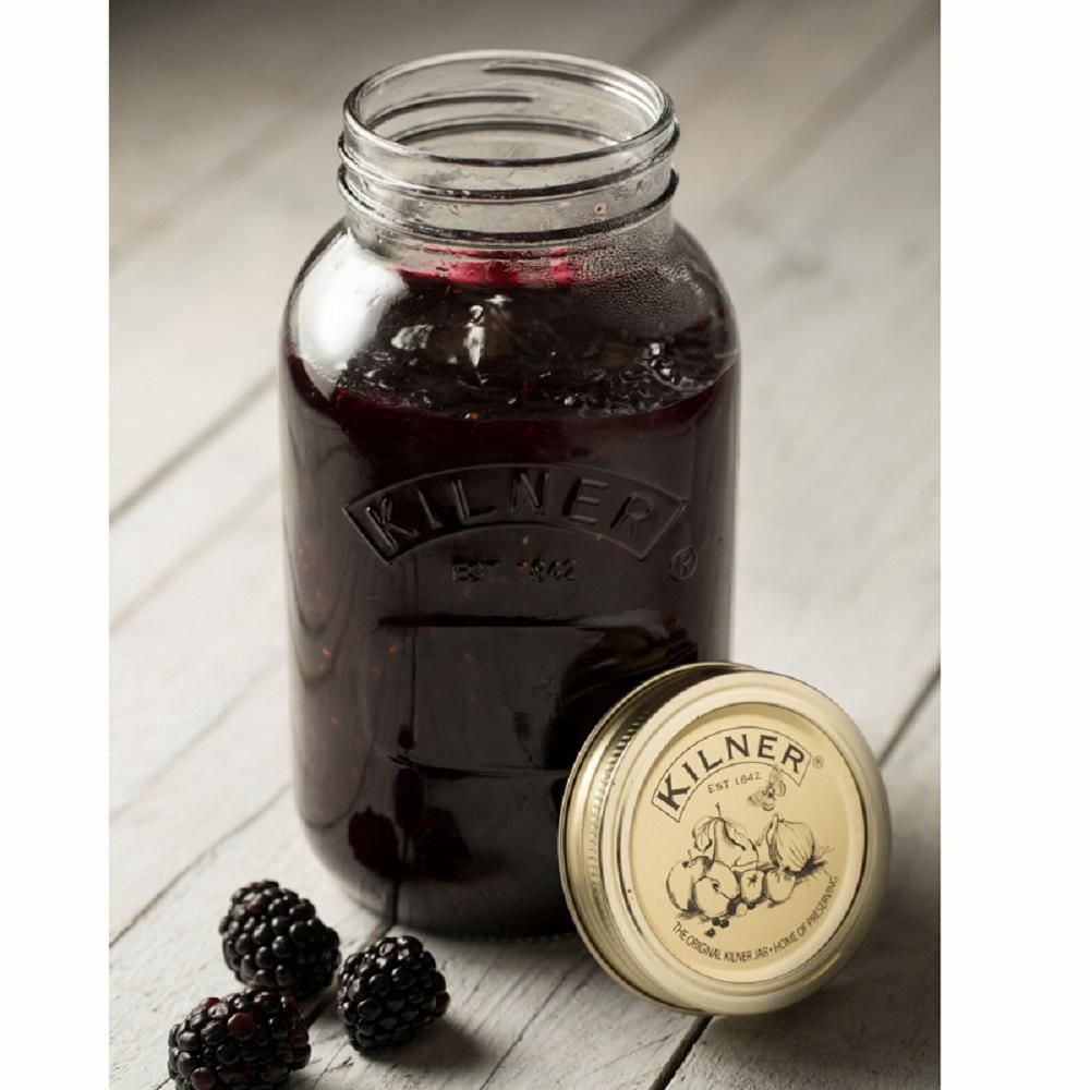 Kilner Pots mason en verre à ouverture régulière avec couvercles scellés, 1L