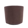 thumbnail image 3 of Keely Maple Brown Velvet with Cream Welt Barrel Swivel Chair, 3 of 7