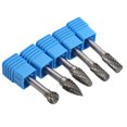 thumbnail image 4 of 5pcs 6x10mm Double Cut Tungsten Carbide  Burr File Set For Machinery Aviation Automobile Ship Chemical Craft Carving, 4 of 8
