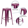 thumbnail image 2 of 30'' High Backless Purple Indoor-Outdoor Barstool, 2 of 9
