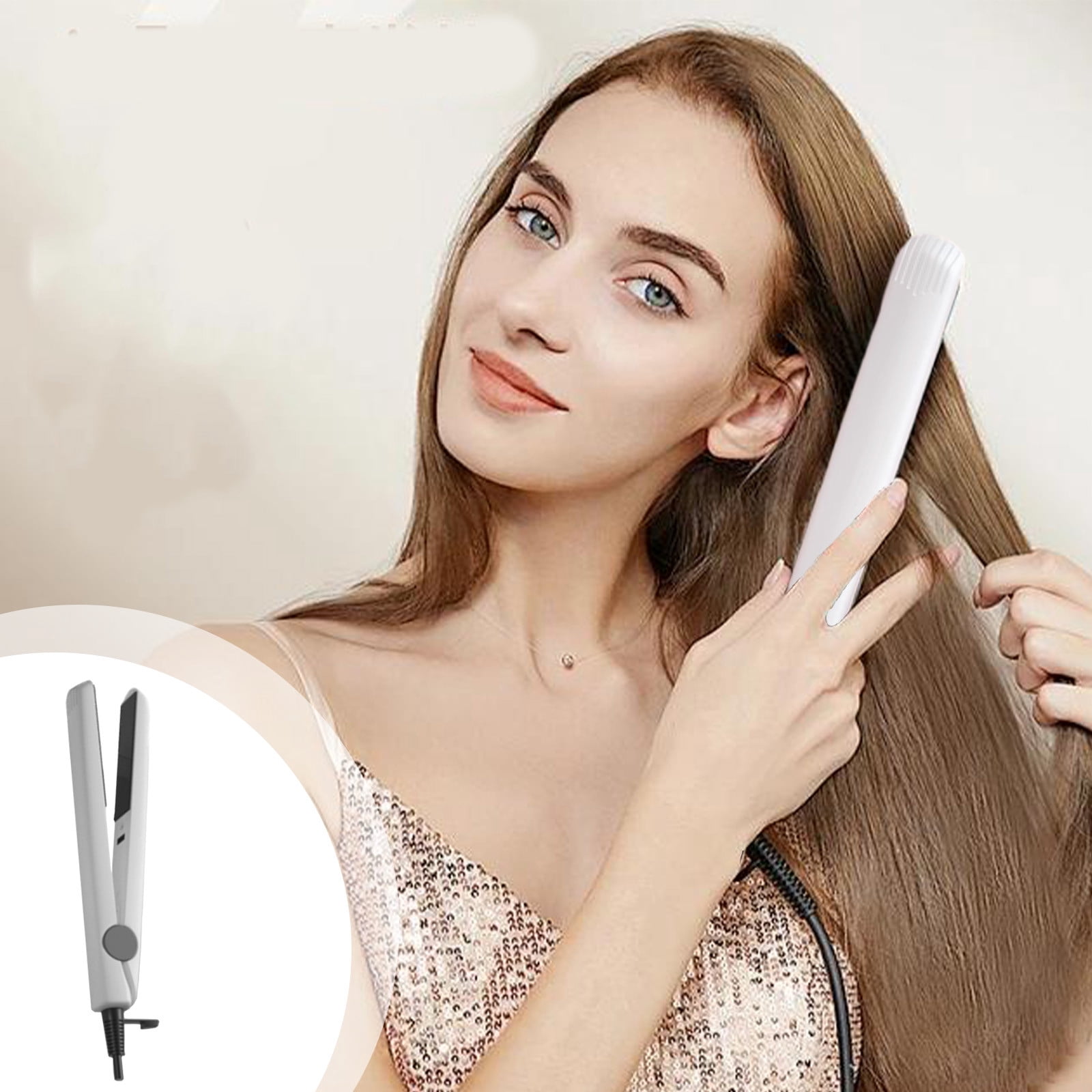 TopLLC Border Douyin USB Mini Hair Straightening Splint Female Small Hair Straightener Straight Curling Purpose Male Student Dormitory Curling Iron curling iron