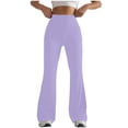 thumbnail image 1 of Timegard Workout Legging for Women High Waist Slim Fitting Bell Bottom Basic Yoga Trousers Solid Color, 1 of 4