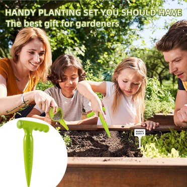 Fzsteel Garden Tool Ergonomic Crank Bulb Planter Tool for Easy Seed Planting, Transplanting & Soil Loosening | Lightweight Plastic Design