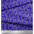 thumbnail image 2 of Soimoi Blue Moss Georgette Fabric Leaf Decor Fabric Printed Yard 44 Inch Wide, 2 of 3
