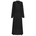 thumbnail image 4 of Pompotops Ensemble Deux Pièces Décontracté pour Femme Robe en Mousseline Unie Sans Manches Cardigan en Dentelle à Demi-Manches, 4 of 5