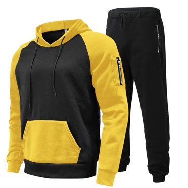 TIMIFIS Gray Men's Tracksuit 2 Piece Hooded Athletic Sweatsuits Pullover Casual Running Jogging Sport Suit SetsFall
