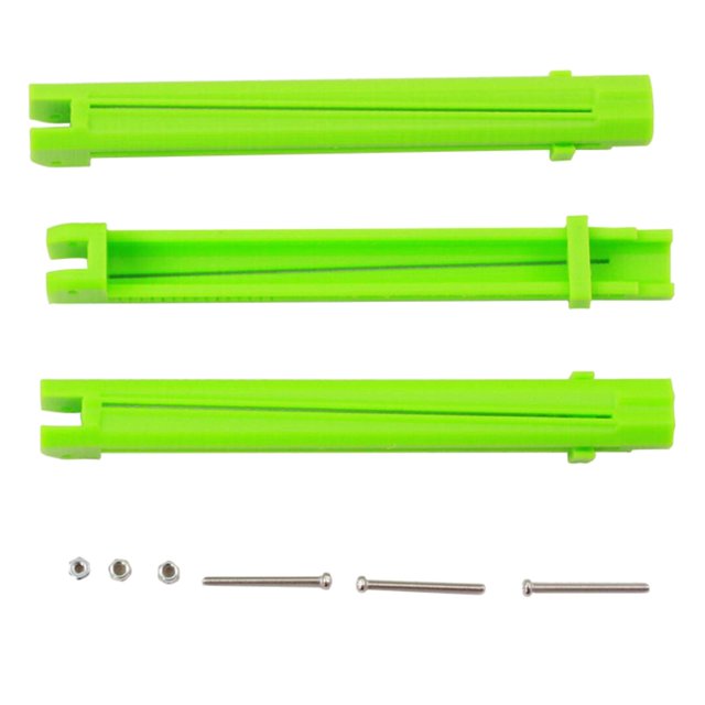 3x Feather Fletching Stick Fletches DIY Tool , Green, 17x8.5x2cm
