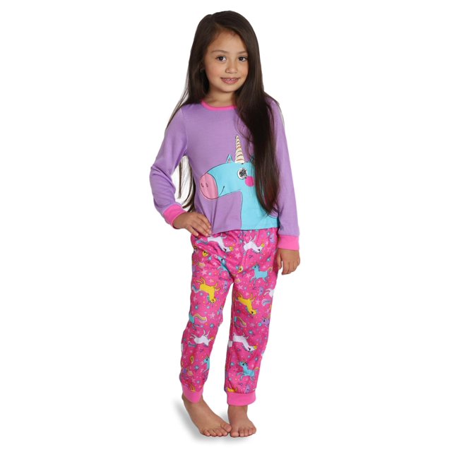 Komar Kids Girls' Pajama Cute Top and FunPants Sleepwear Set