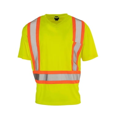 T-shirt de sécurité à manches courtes Forcefield Hi Vis à col en V