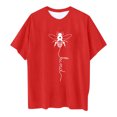 thumbnail image 4 of Haut Fille Chemise Banane Filles Mode Enfants Décontracté Imprimé Col Rond Ample Manches Courtes T-Shirt Haut, 4 of 4