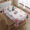 thumbnail image 2 of Merry Christmas Tablecloth Wrinkle Resistant Washable Tablecolths Table Covers Farmhouse Xmas Covered Snow Table Cover for Christmas Background Indoor Outdoor Birthday Rectangle,60x84inches, 2 of 5