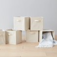 thumbnail image 5 of Cubes de Rangement Pliables en Tissu avec Poignées, Beige - Lot de 2, 5 of 5