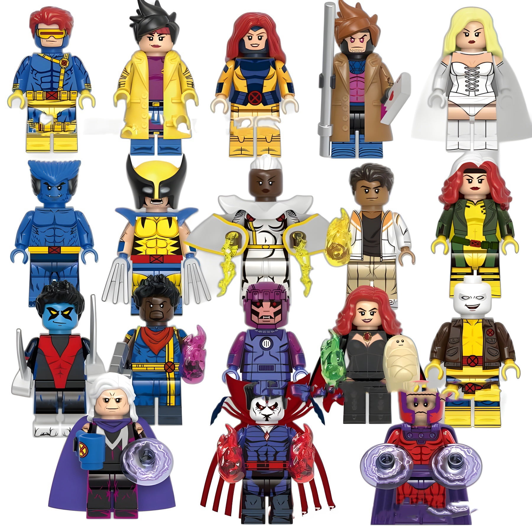 Super Hero Adventure Building Set: 18PCS Action Figure Collection, Creative Construction Blocks for Kids, Imaginative Play Gift
