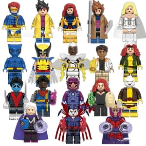 Super Hero Adventure Building Set: 18PCS Action Figure Collection, Creative Construction Blocks for Kids, Imaginative Play Gift