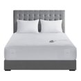 thumbnail image 1 of Pemberly Row 72x84" Polyester Fabric Plush Top Heated Mattress Pad in White, 1 of 6