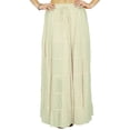 thumbnail image 1 of Phagun Women's Ethnic Design Cotton Skirt with Drawstring Waist, Off White, 8, 1 of 1