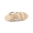 thumbnail image 4 of BLISSFUL STEP Sandales Compensées Espadrilles pour Femmes à Bride Cheville Croisée Beige 8,5, 4 of 8
