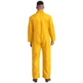 thumbnail image 3 of TiaoBug Combinaison une Pièce Unisexe pour Hommes à Manches Longues Uniforme Salopette Jaune P, 3 of 6