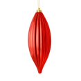 thumbnail image 1 of Vickerman M183203S 8 in. Red Shiny Line Finial Ornament  4 per Bag, 1 of 1